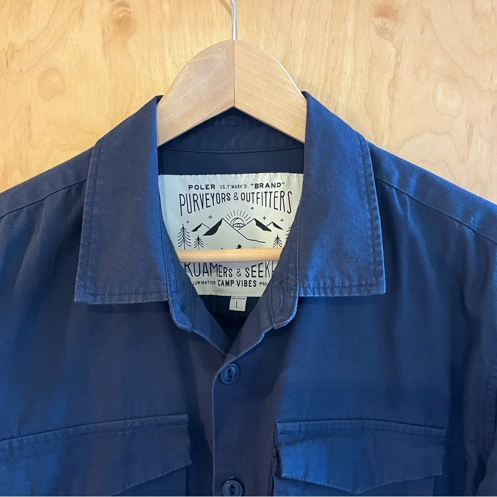 🌲 Poler Utility Shirt Jacket | Navy Blue | Field Shirt | Gorpcore | Large - Picture 2 of 6